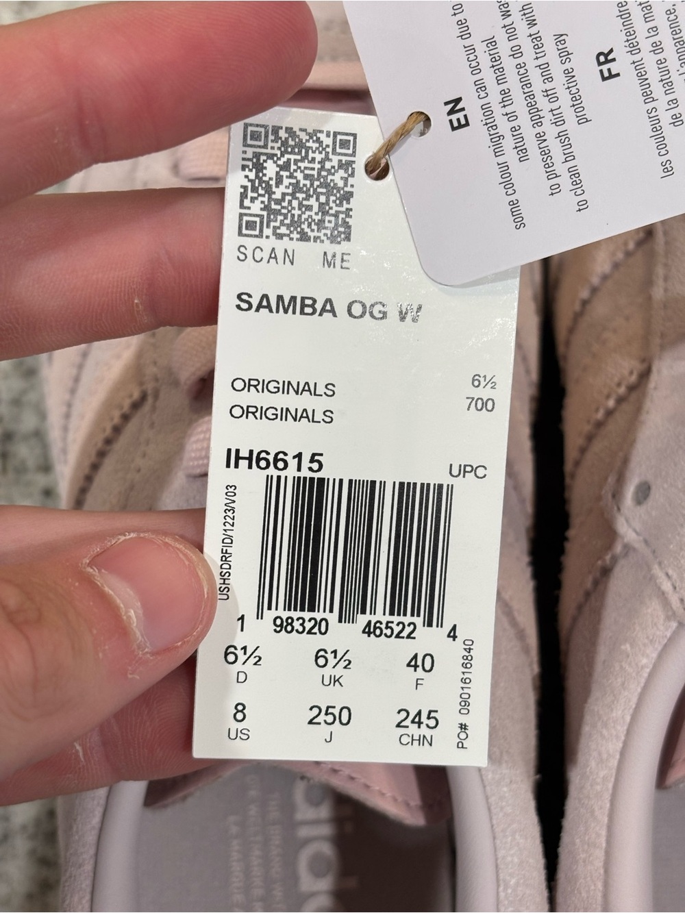Adidas Samba OG 'Sandy Pink’ Women’s Size 6-8 Suede Low-Top Sneakers NEW! IH6615 - Picture 5 of 6